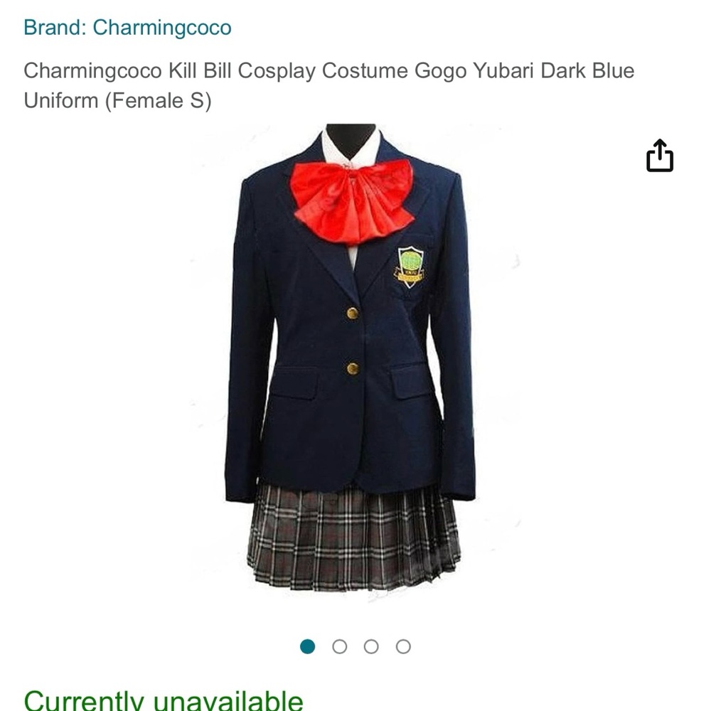 * KILL BILL COSPLAY: GOGO YUBARI DARK BLUE UNIFORM
